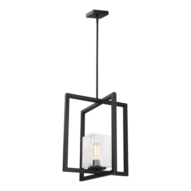 Generation Lighting 5141501-112 Mitte One Light Pendant, Midnight Black Alternate Image.jpg