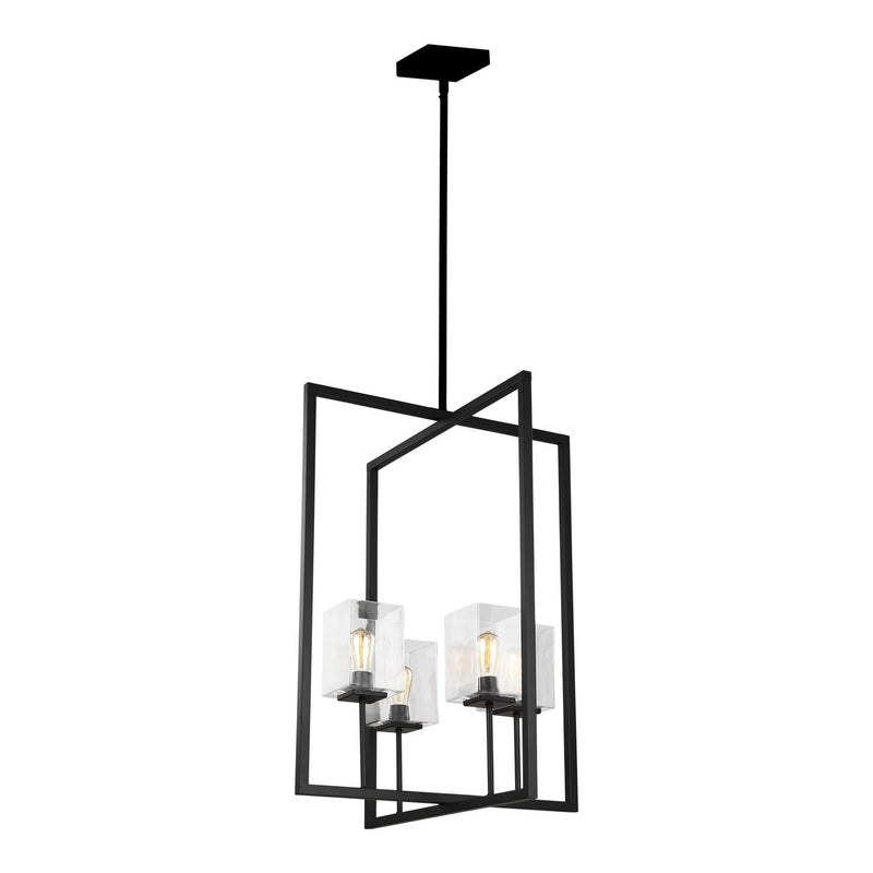 Generation Lighting 5341504-112 Mitte Four Light Hall / Foyer, Midnight Black Alternate Image.jpg