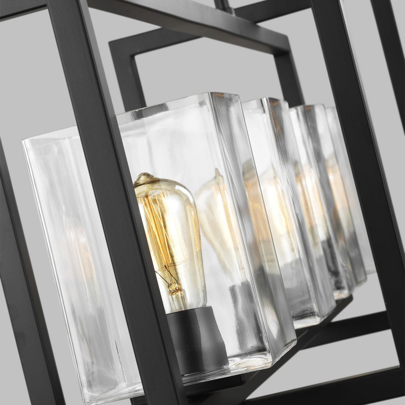 Generation Lighting 6641504-112 Mitte Four Light Island Pendant, Midnight Black Alternate Image 2.jpg
