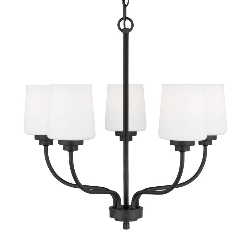 Generation Lighting 3102805-112 Windom Five Light Chandelier, Midnight Black Alternate Image.jpg