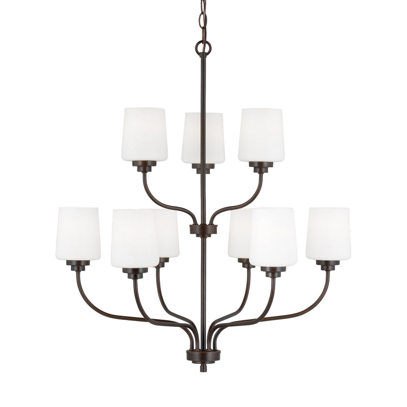Generation Lighting 3102809-710 Windom Nine Light Chandelier, Bronze Alternate Image.jpg