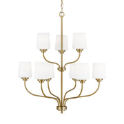 Generation Lighting 3102809-848 Windom Nine Light Chandelier, Satin Brass Alternate Image.jpg