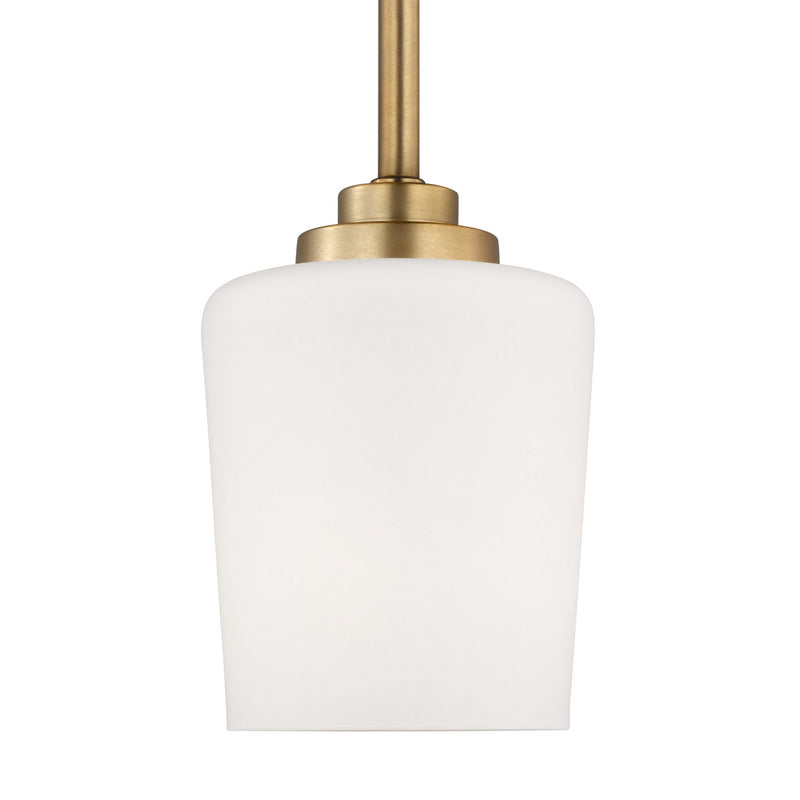 Generation Lighting 6102801-848 Windom One Light Mini-Pendant, Satin Brass Alternate Image.jpg