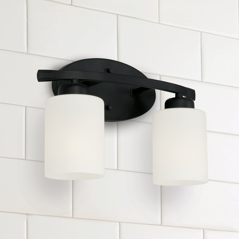 Capital Lighting 115221MB-338 Dixon Two Light Vanity, Matte Black Alternate Image 3.jpg