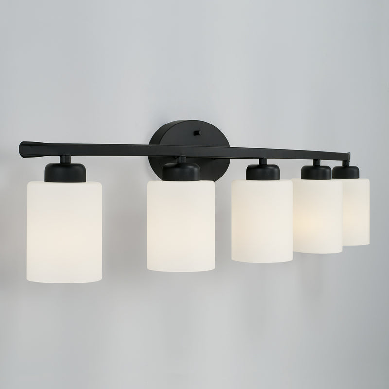 Capital Lighting 115251MB-338 Dixon Five Light Vanity, Matte Black Alternate Image 2.jpg