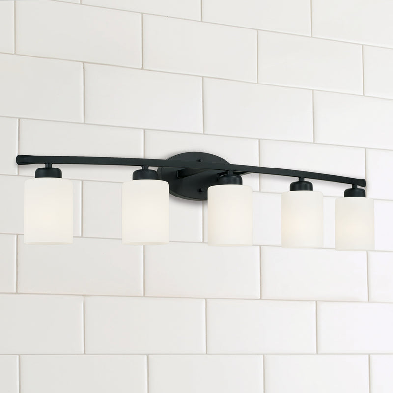 Capital Lighting 115251MB-338 Dixon Five Light Vanity, Matte Black Alternate Image 3.jpg