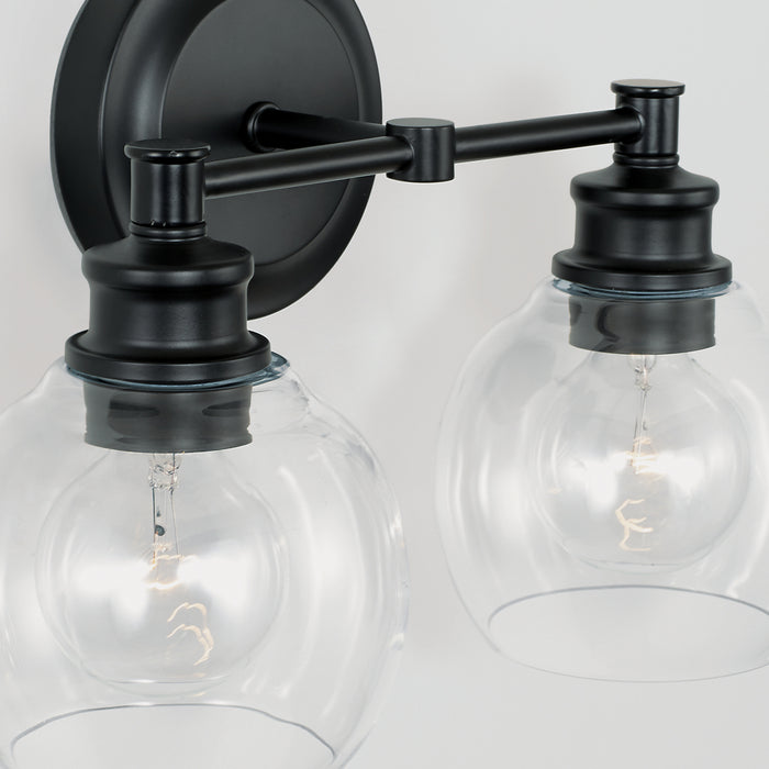 Capital Lighting 121121MB-426 Mid Century Two Light Vanity, Matte Black Alternate Image 2.jpg