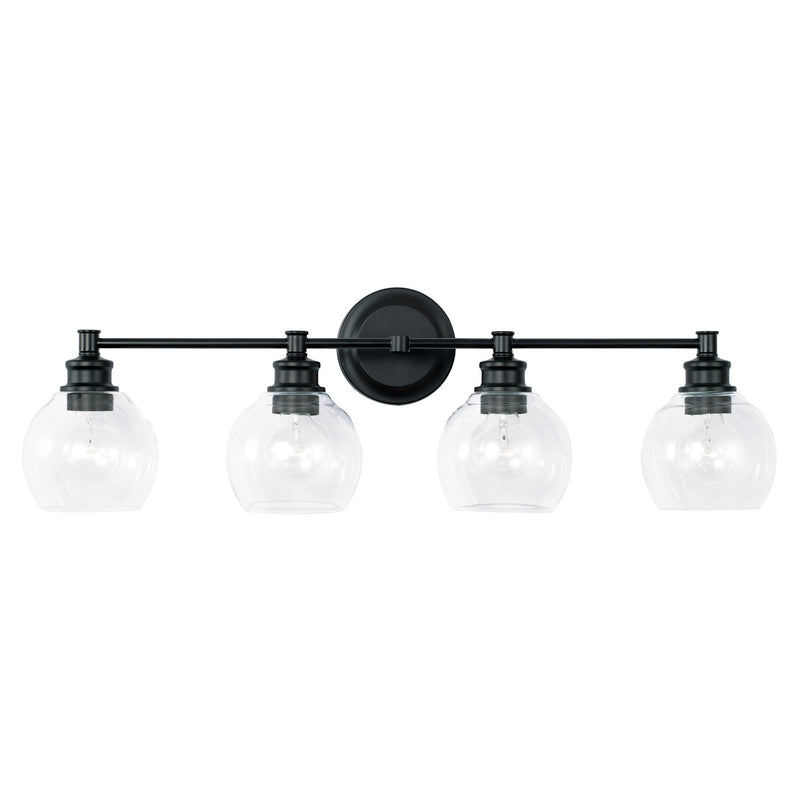 Capital Lighting 121141MB-426 Mid Century Four Light Vanity, Matte Black Alternate Image.jpg