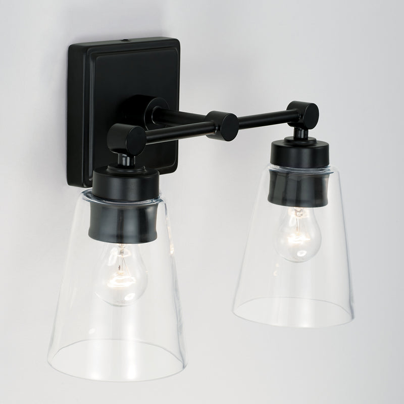 Capital Lighting 121821MB-432 Rory Two Light Vanity, Matte Black Alternate Image 2.jpg