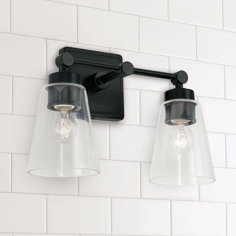 Capital Lighting 121821MB-432 Rory Two Light Vanity, Matte Black Alternate Image 3.jpg