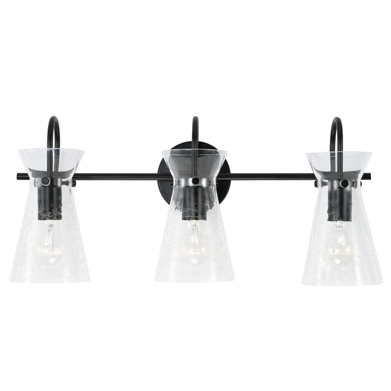 Capital Lighting 142431MB Mila Three Light Vanity, Matte Black Alternate Image.jpg