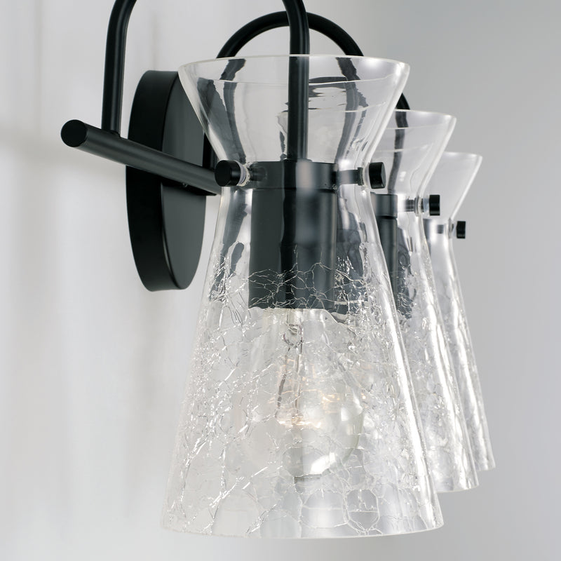 Capital Lighting 142431MB Mila Three Light Vanity, Matte Black Alternate Image 2.jpg