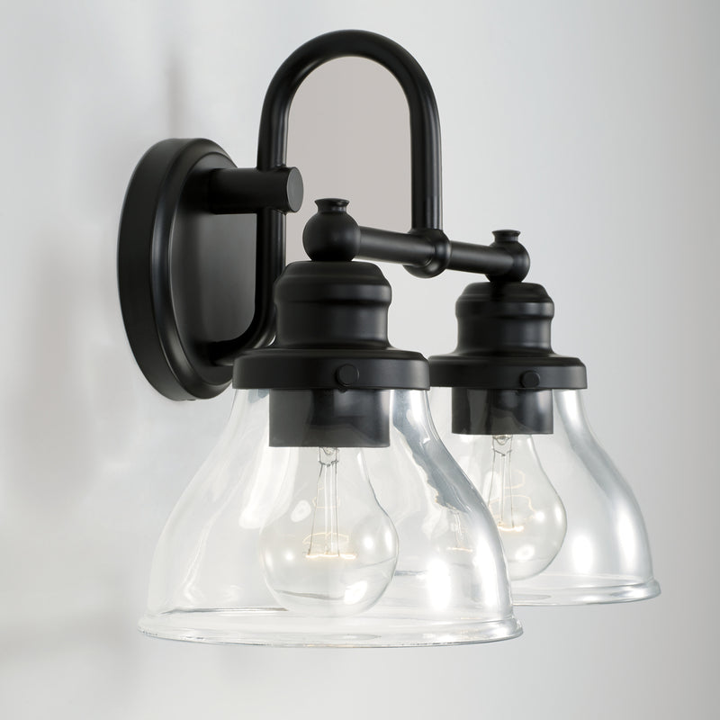 Capital Lighting 8302MB-461 Baxter Two Light Vanity, Matte Black Alternate Image 2.jpg