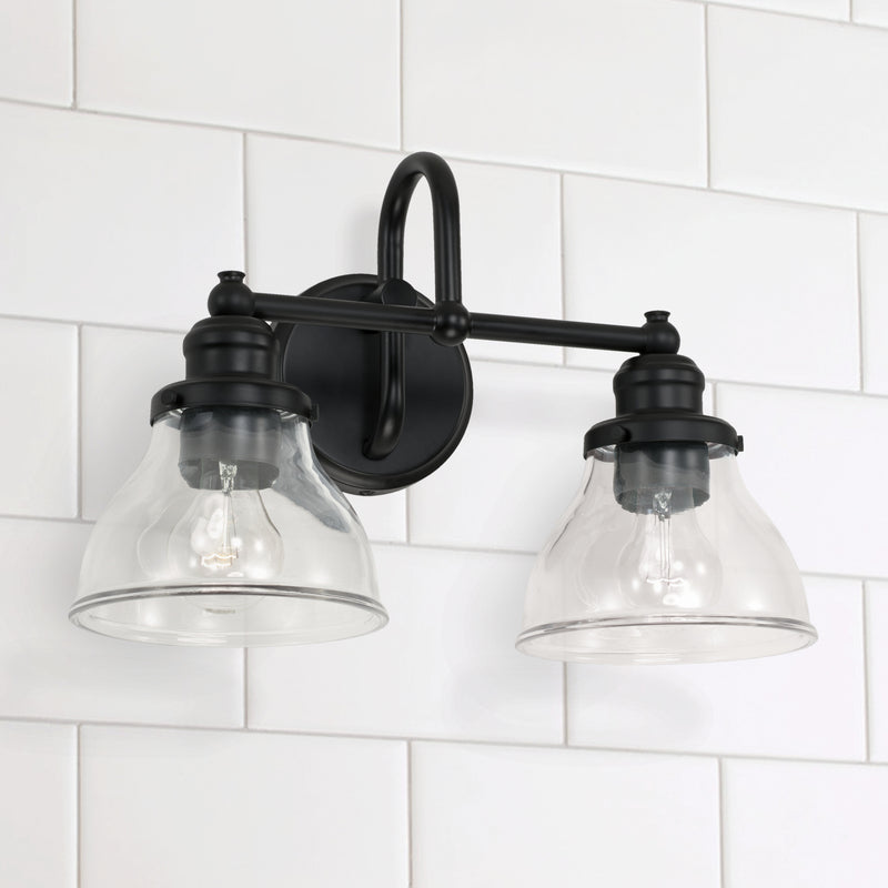 Capital Lighting 8302MB-461 Baxter Two Light Vanity, Matte Black Alternate Image 3.jpg