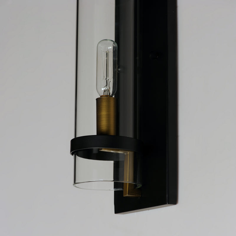 Maxim 2640BKAB Capitol One Light Wall Sconce, Black / Antique Brass Alternate Image 3.jpg