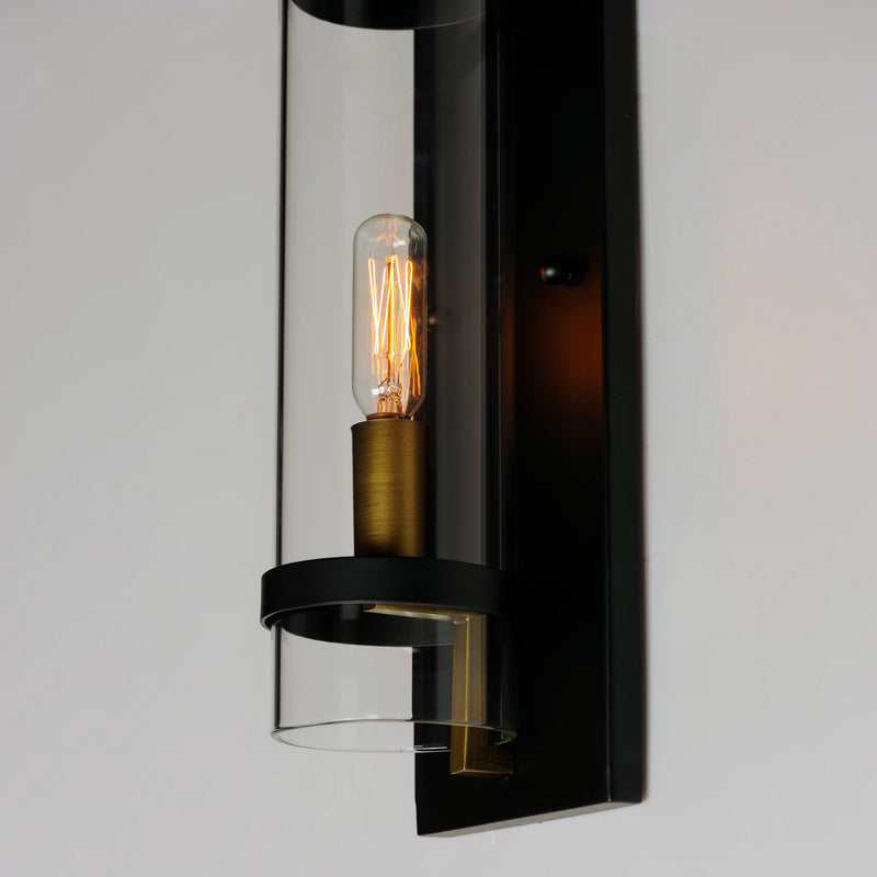 Maxim 2640BKAB Capitol One Light Wall Sconce, Black / Antique Brass Alternate Image 4.jpg