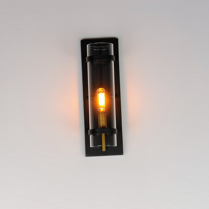 Maxim 2640BKAB Capitol One Light Wall Sconce, Black / Antique Brass Alternate Image.jpg