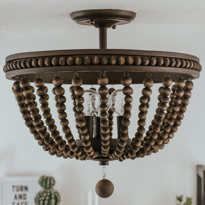 Capital Lighting 9A122A Three Light Semi-Flush Mount, Tobacco (3)