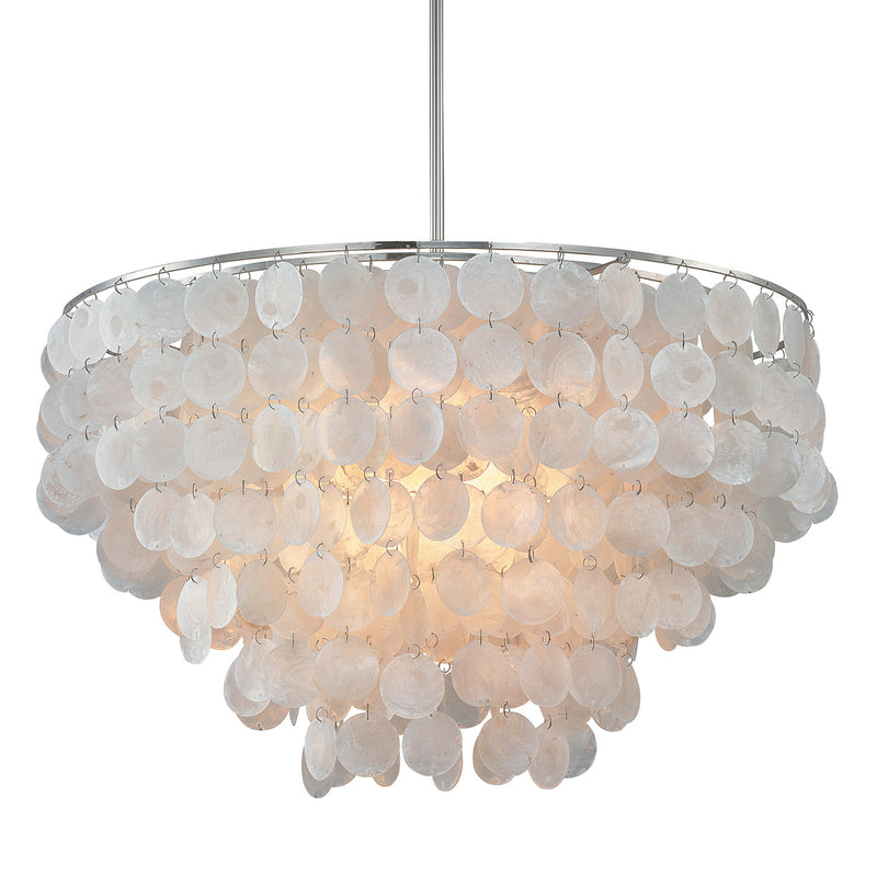 Capital Lighting 9A175A Six Light Pendant, Polished Nickel (2)