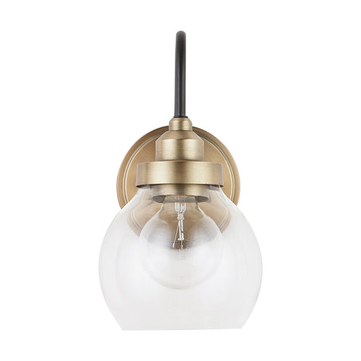 Capital Lighting 9D320A One Light Wall Sconce, Aged Brass and Black (2)