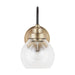 Capital Lighting 9D320A One Light Wall Sconce, Aged Brass and Black (2)