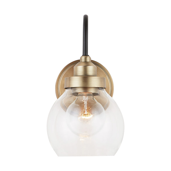 Capital Lighting 9D320A One Light Wall Sconce, Aged Brass and Black (3)