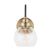 Capital Lighting 9D320A One Light Wall Sconce, Aged Brass and Black (3)