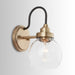 Capital Lighting 9D320A One Light Wall Sconce, Aged Brass and Black (5)