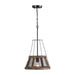 Capital Lighting 9D322A One Light Pendant, Zinc and Wood (2)