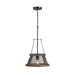 Capital Lighting 9D322A One Light Pendant, Zinc and Wood (3)