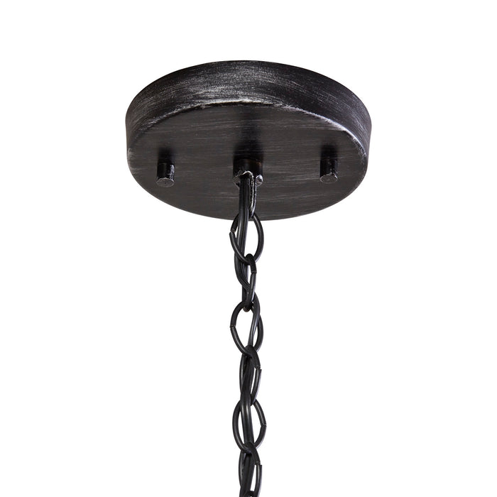 Capital Lighting 9D322A One Light Pendant, Zinc and Wood (6)