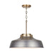 Capital Lighting 9D329A One Light Pendant, Antique Nickel (2)
