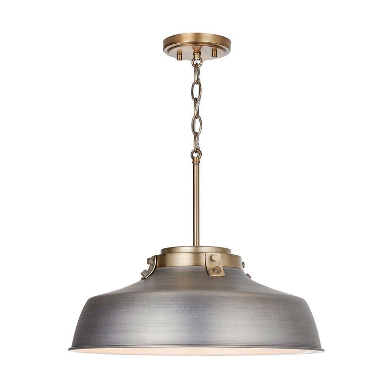 Capital Lighting 9D329A One Light Pendant, Antique Nickel (3)