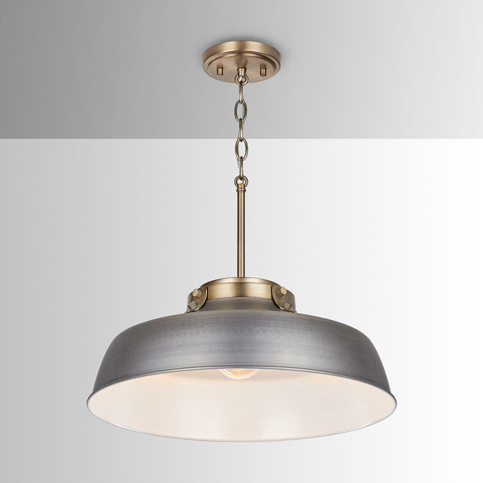 Capital Lighting 9D329A One Light Pendant, Antique Nickel (4)