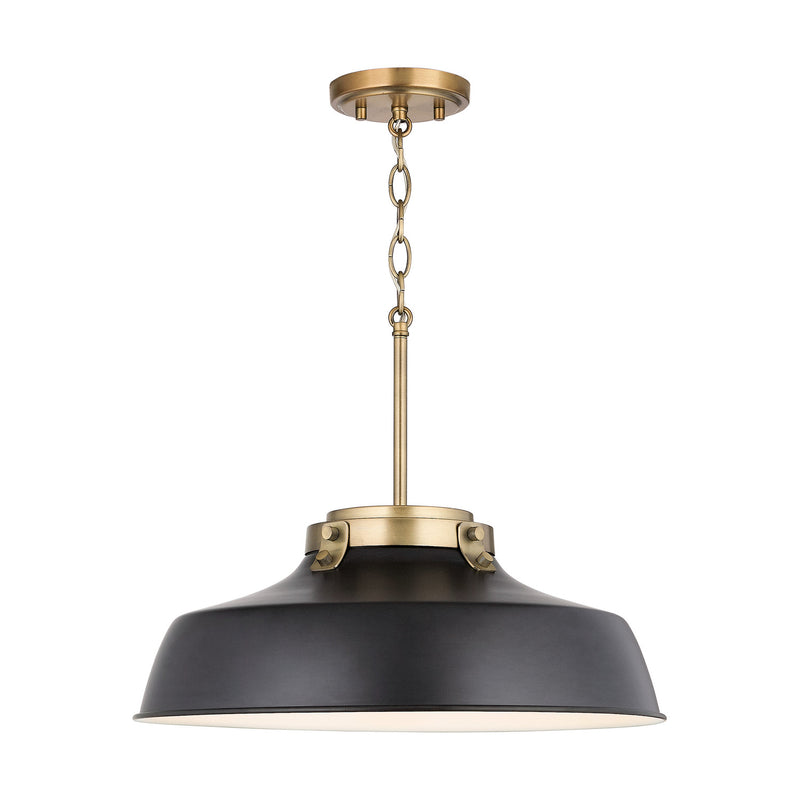Capital Lighting 9D331A One Light Pendant, Matte Black (2)