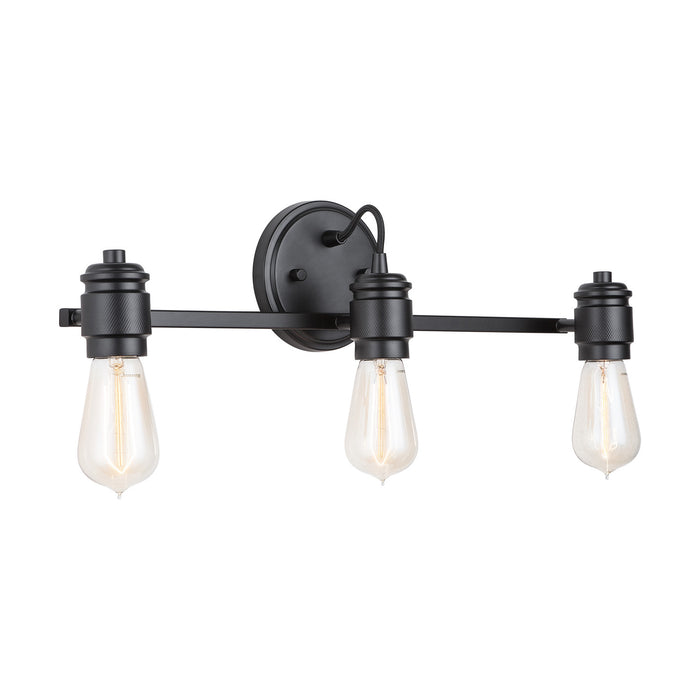 Capital Lighting 9D343A Three Light Vanity, Matte Black (3)