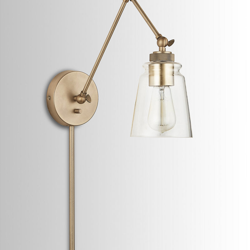Capital Lighting 9D344A One Light Wall Sconce, Aged Brass (6)