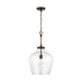Capital Lighting 9F370A One Light Pendant, Bronze (2)