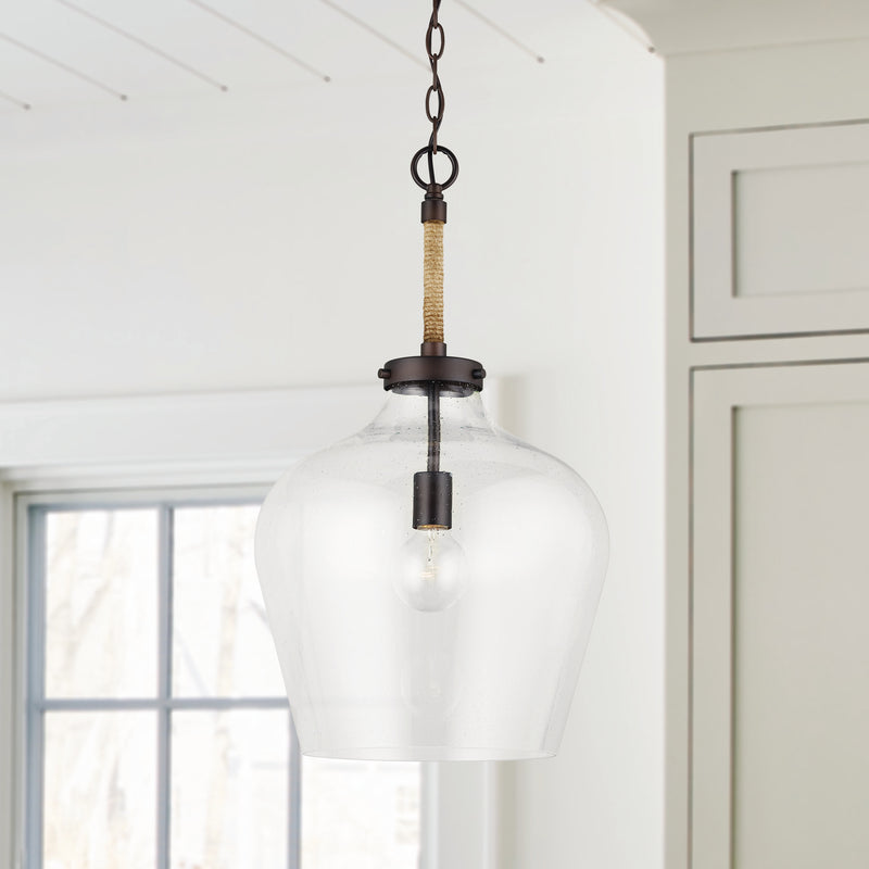 Capital Lighting 9F370A One Light Pendant, Bronze (3)