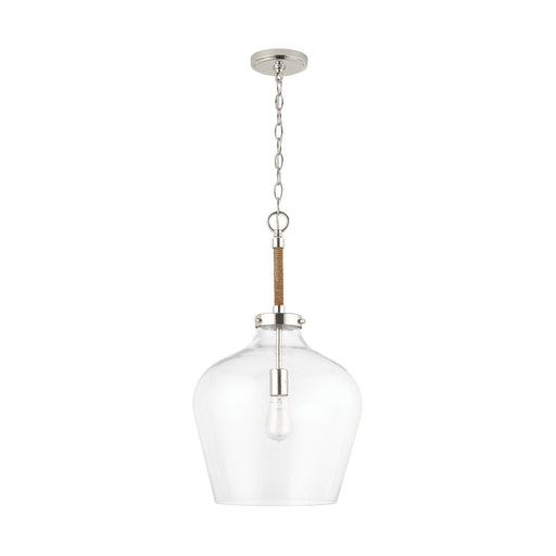 Capital Lighting 9F371A One Light Pendant, Polished Nickel (2)