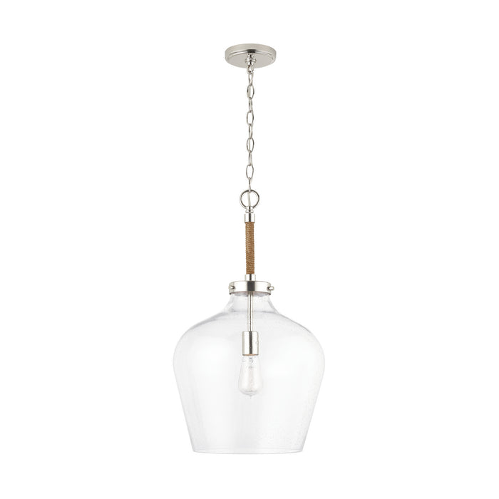 Capital Lighting 9F371A One Light Pendant, Polished Nickel (2)