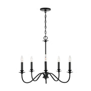 Capital Lighting 9F375A Five Light Chandelier, Matte Black (2)