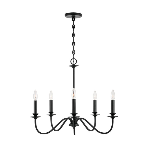 Capital Lighting 9F375A Five Light Chandelier, Matte Black (2)