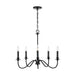 Capital Lighting 9F375A Five Light Chandelier, Matte Black (2)