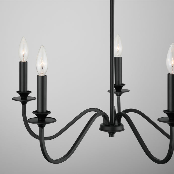 Capital Lighting 9F375A Five Light Chandelier, Matte Black (5)