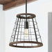 Capital Lighting AA1001ZW One Light Pendant, Zinc and Wood (3)