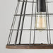 Capital Lighting AA1001ZW One Light Pendant, Zinc and Wood (4)