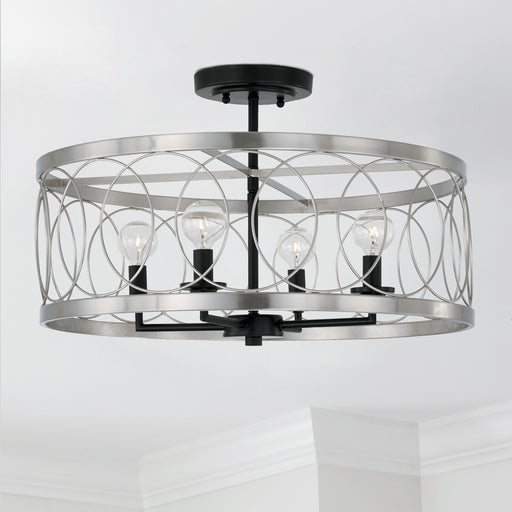 Capital Lighting AA1002BT Four Light Semi-Flush Mount, Black Tie (2)