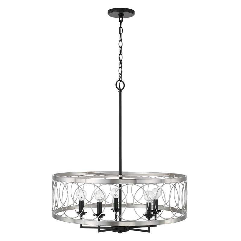 Capital Lighting AA1003BT Four Light Pendant, Black Tie (2)