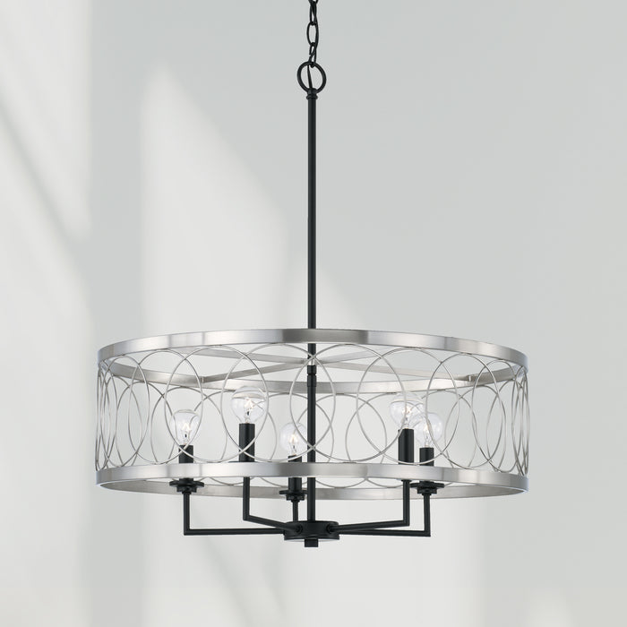 Capital Lighting AA1003BT Four Light Pendant, Black Tie (3)
